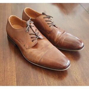 Florsheim Mens Brown Leather Cap Toe Oxford‎ Dress Shoes Business Casual Sz 9.5